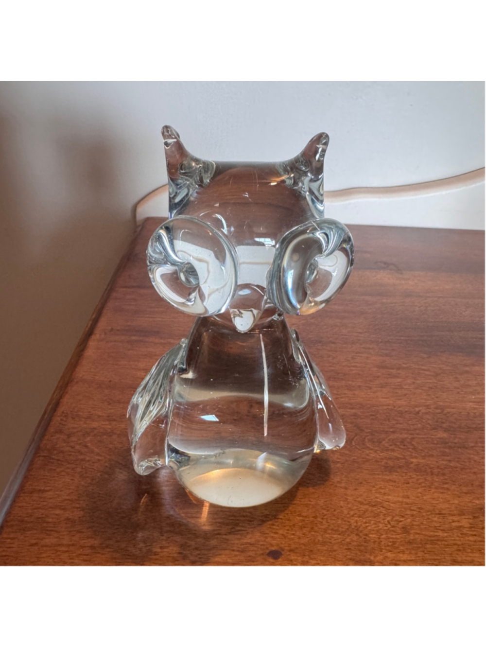 31. Vintage Art Glass Owl Figurine